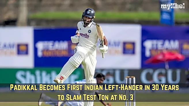 Devdutt Padikkal Becomes First Indian Left-Hander Since Sourav Ganguly to Slam Test Ton at No. 3