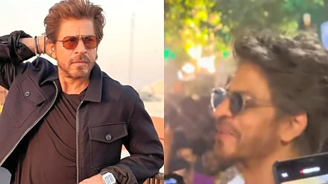 Shah Rukh Khan Gets Mobbed in Ahmedabad; Netizens Say, 'This Is Stardom' | Watch