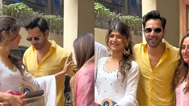 Varun Dhawan, Natasha Dalal Step Out With Family For Dhanteras Celebrations | Watch Video