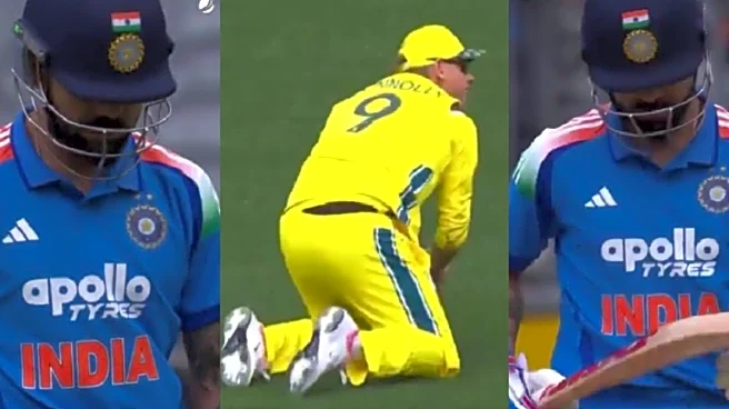 Virat Kohli Out For 8-Ball Duck In 1st India-Australia ODI | Watch
