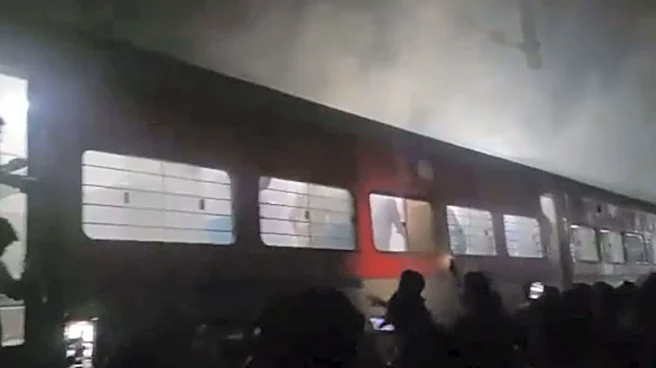 Fire Breaks Out In Amritsar-Purnia Jan Sewa Express Near Sonbarsha