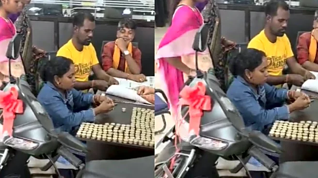 Chhattisgarh Farmer Saves Rs 10 Coins For Months To Buy Daughter Rs 1 Lakh Scooter, Showroom Staff Spends 3 Hours Counting