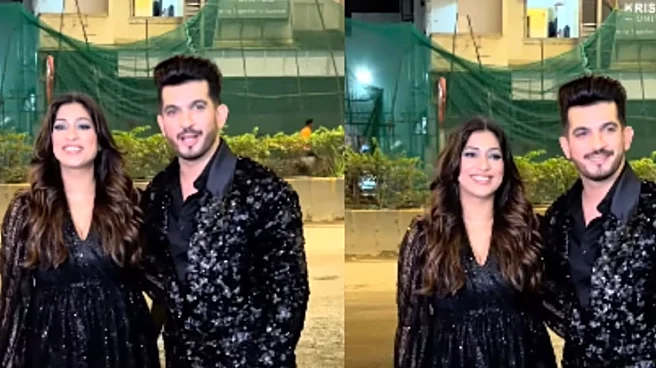 Arjun Bijlani Twins With Wife Neha Swamy At His Star-Studded Birthday Bash