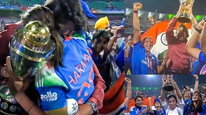 Nod To The OGs! Mithali, Jhulan Revel In India's Trophy Celebrations As Women In Blue Script History