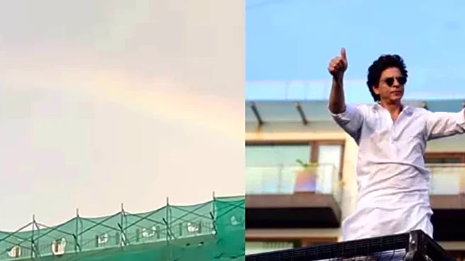 Magical Rainbow Lights Up Shah Rukh Khan’s 60th Birthday Bash At Mannat