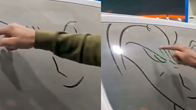 Gas Station Employee Turns Dusty Car Window Into A Masterpiece: ‘Bro Made A Mistake In Choosing His Profession’ | Video