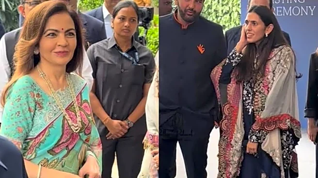 Nita Ambani Blooms In Sea-Green Saree And Shloka Mehta Goes Contemporary Chic