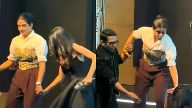 Ashlesha Thakur Falls Down Stairs At Family Man 3 Trailer Launch, Co-Stars Come To Her Rescue | Video