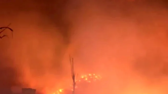 One Killed As Massive Fire Breaks Out At Slum Near Rithala Metro Station In Delhi