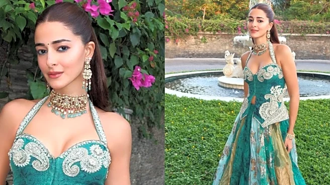 Ananya Panday’s Wedding Guest Look In Shades Of Teal And Emerald Is Simply Mesmerising