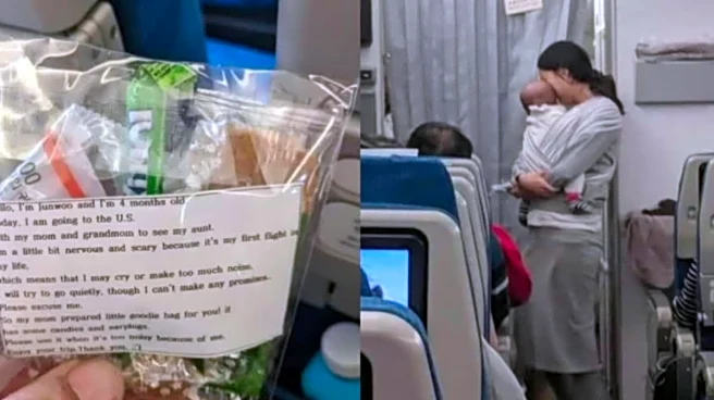 Woman Hands Out Candies, Earplugs To 200 Passengers On Behalf Of 4-Month-Old Baby: ‘I’ll Try To Stay Calm’