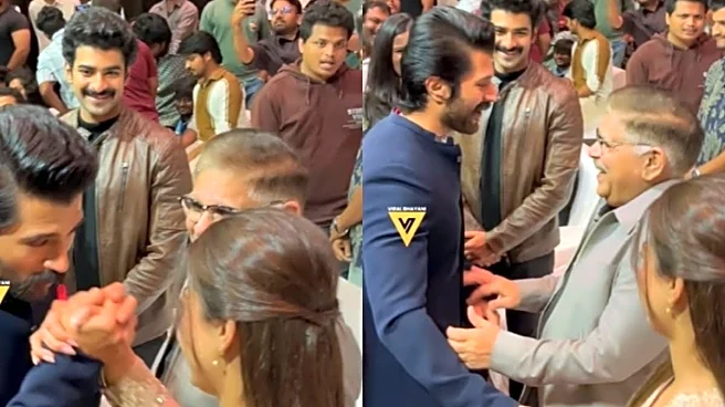 Vijay Deverakonda Kisses Rashmika Mandanna’s Hand At The Girlfriend Success Party, Video Goes Viral