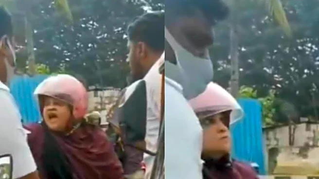 Bengaluru Woman Argues With Police After Wrong-Side Scooty Ride Leads To 1 KM Traffic Jam, Internet Says ‘Pink Helmet...’