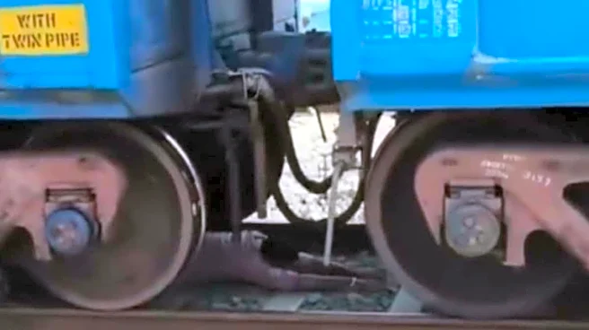 Telangana Man Narrowly Escapes Death While Attempting To Crawl Under Train To Cross Platform | Video