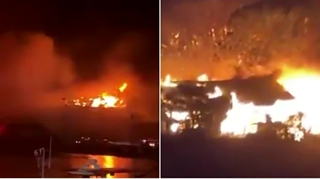 Massive Fire Forces Evacuations, Damages Over 170 Homes In Southwestern Japan