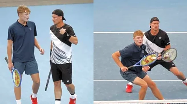Like Father, Like Son! Lleyton Hewitt Teams Up With Cruz, Cruises To Win In Comeback | WATCH