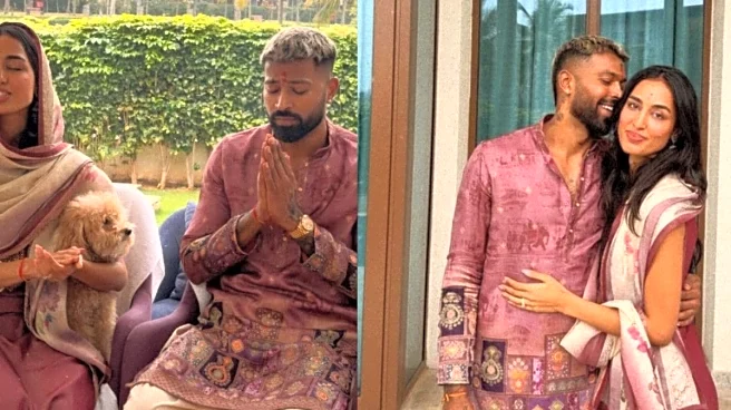 Is Hardik Pandya Engaged To Supermodel GF Mahieka Sharma? Intimate Puja Video Sparks Rumours | Watch