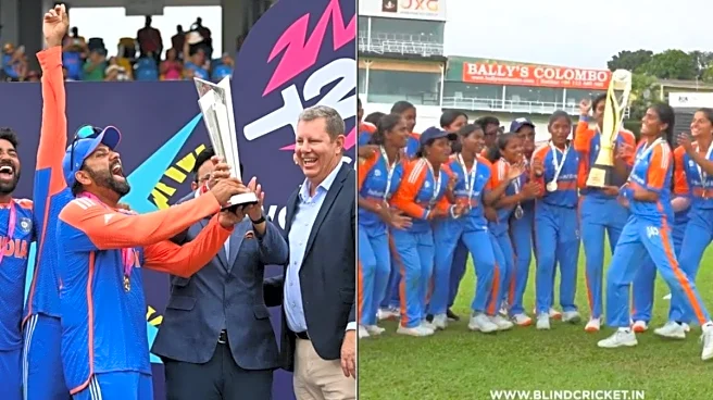 Indian Blind Women’s Team Recreates Rohit Sharma's Iconic Act To Celebrate T20 World Cup Win | Watch