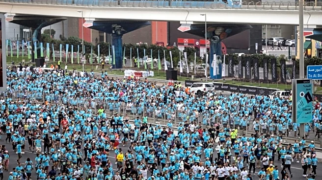 Dubai's Iconic Sheikh Zayed Road Turns Blue As Over 3 Lakh Runners Join Massive Fitness Event