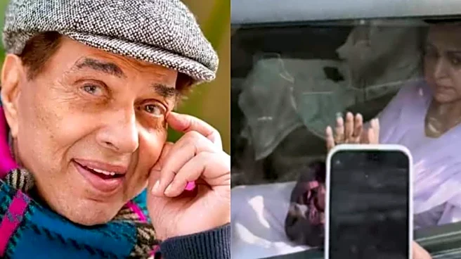 Dharmendra Death: Visibly Devastated Hema Malini, Esha Deol Fold Hands As Paparazzi Record Them