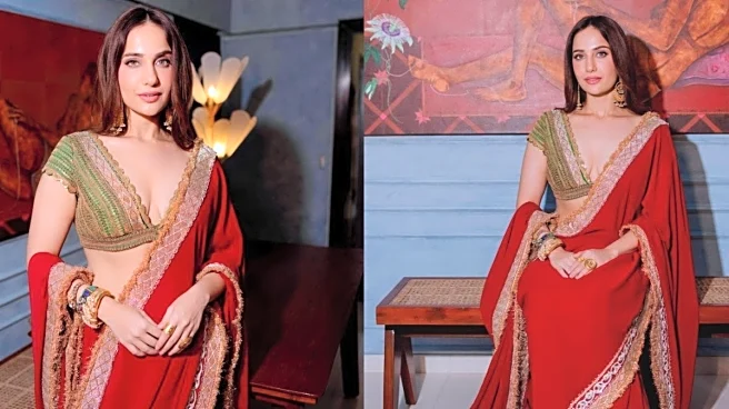 Kusha Kapila’s Red Saree Moment Is The Festive Minimalism We Love