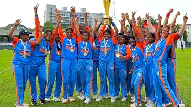 Mansukh Mandaviya Felicitates Indian Women's Blind Cricket Team