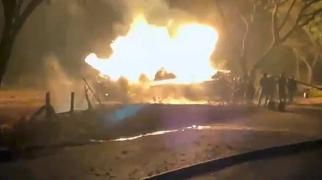 Oil Tanker Explodes After Head-On Collision With Steel Container In Telangana’s Mahabubnagar