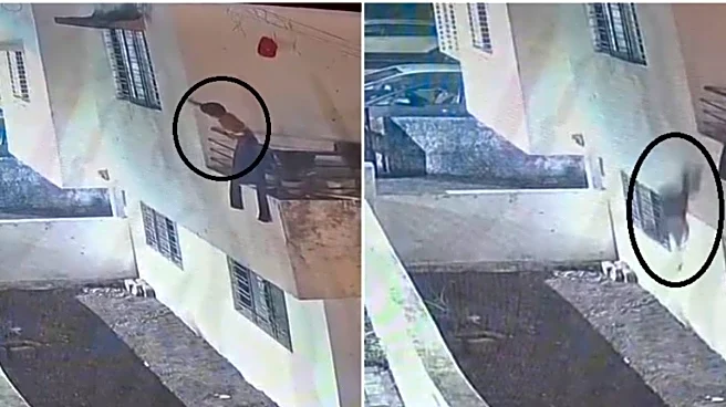 On Camera, 3-Year-Old Falls Off First Floor Of Building In Maharashtra's Nashik, Suffers Injuries