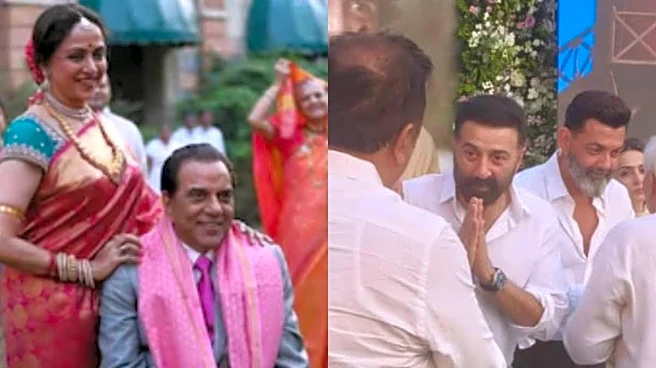 Hema Malini Pens Emotional Note For Late Husband Dharmendra; Sunny Deol Greets Guests At Prayer Meet