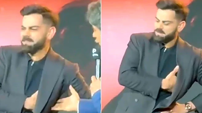 ‘Bhai Do Din Mein Match Hai’: Kohli Grabs His Ribs After Uncontrollable Laughter at Sunil Grover’s Act