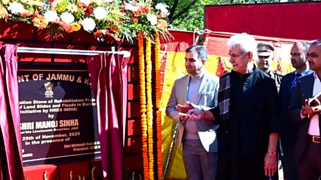 LG Sinha Inaugurates Construction Of New Homes For Families Affected By J&K Floods