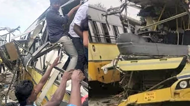 11 Killed, 19 Injured After 2 Buses Collide Head-On In Tamil Nadu's Sivaganga