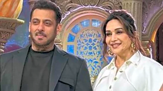 Big Boss 19: Salman Khan, Madhuri Dixit Recreate Hum Aapke Hain Koun Magic On Stage