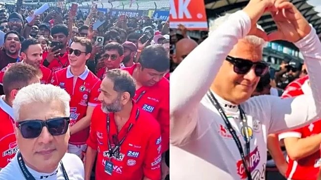 Ajith Kumar Clicks Selfies With Hundreds Of Fans During Malaysia Race