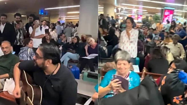 Stranded At Mumbai Airport, IndiGo Passenger Lifts Spirits With Impromptu ‘Live Concert’ | Watch