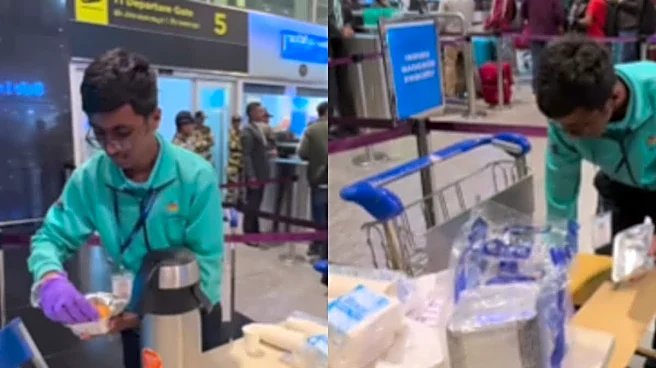 ‘Hats Off’: Bengaluru Airport Staff Provide Refreshments To Passengers Amid Indigo Chaos | Watch