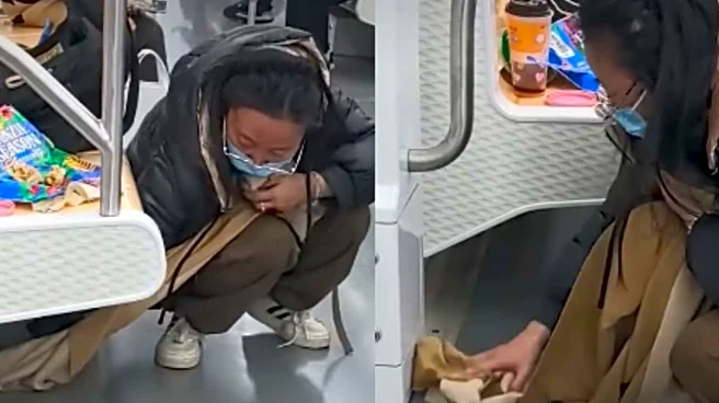 ‘Proud Of Her Civic Sense’: Chinese Woman Wipes Off Spilt Bubble Tea On Subway Using Her Scarf | VIDEO