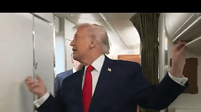 'Somebody’s In There!': Trump Quips In Air Force One Clip After Lavatory Door Swings Open On Him