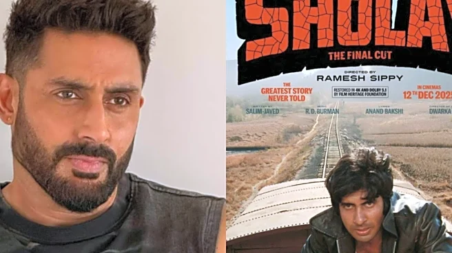 Abhishek Bachchan ‘Can’t Wait’ To Watch Amitabh Bachchan’s Sholay In Theatres: ‘Been A Lifelong Dream’
