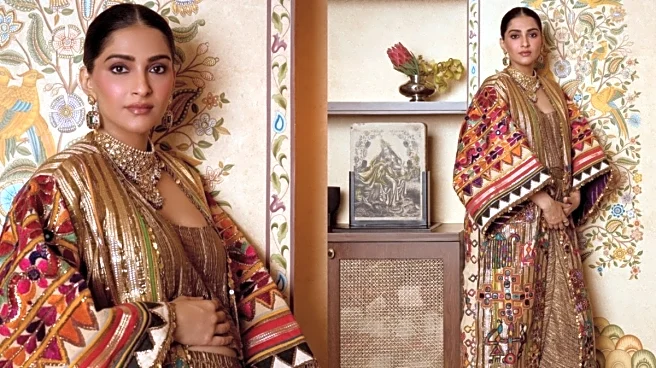 Sonam Kapoor Steps Into Wedding Season In A Vibrant Gold Mayyur Girotra Look
