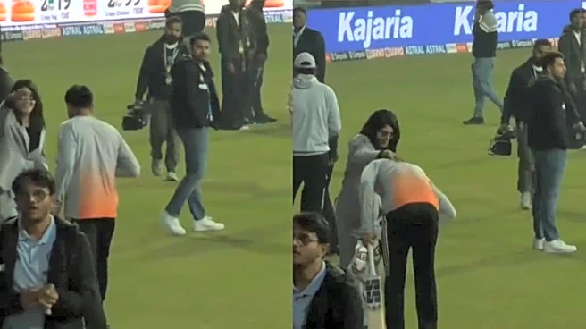 Jitesh Sharma’s Funny Gesture Towards Harleen Deol Sparks Buzz | Watch