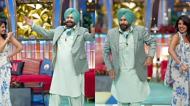 Priyanka Chopra Dances With Navjot Singh Sidhu On Kapil Sharma Show In New BTS Pics