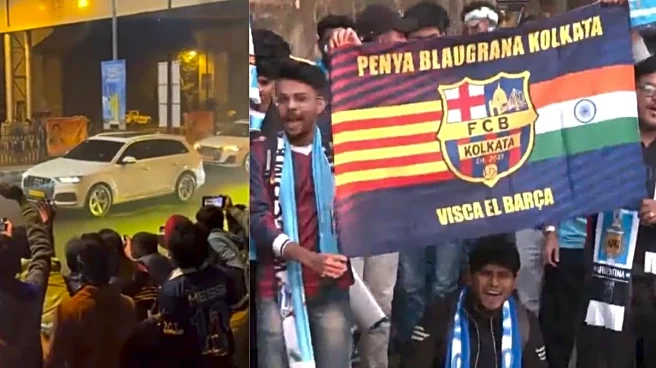 'The Goat Effect': Kolkata Witnesses Madness As Fans Gather On Streets To Welcome Messi At 3 AM