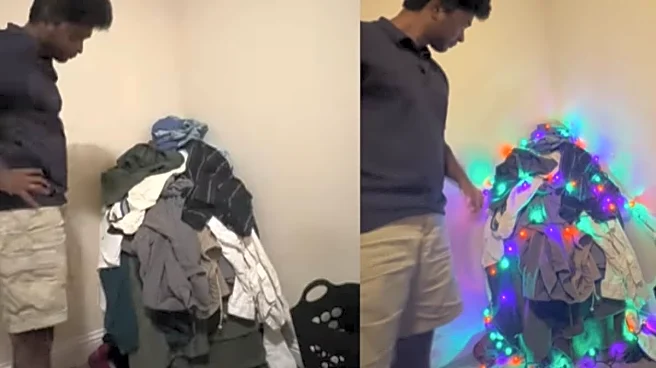 Man Uses ‘Jugaad’ To Turn Laundry Pile Into ‘Budget-Friendly Christmas Tree’: ‘Looks More Like Halloween'