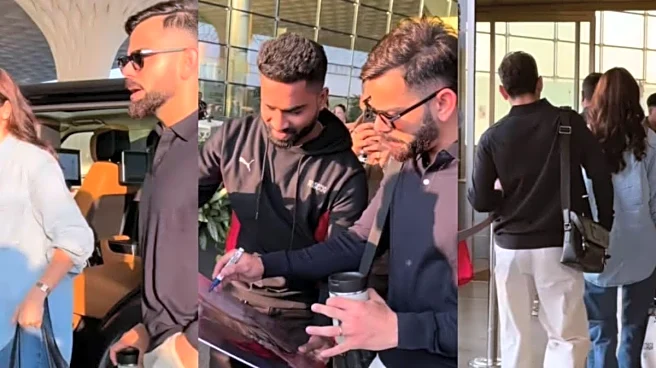 Anushka Sharma Greets Paps With A Smile, Virat Kohli Stops To Sign Autograph At Airport | Watch