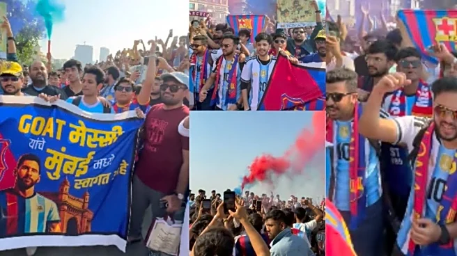 Followers Colour 'Paint Marine Drive In Messi's Shade' As Messi-Craze Reaches Fever-Pitch In Mumbai