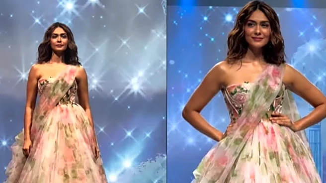 Mrunal Thakur’s Floral Gown Is All About Pure Princess Energy | Video
