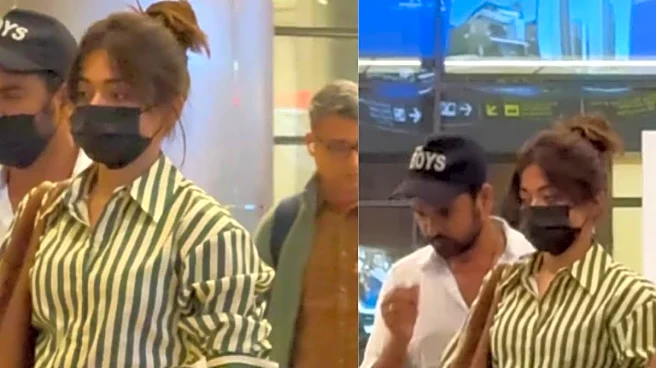 Rashmika Mandanna Avoids Posing For Paparazzi But Aces The Airport Look