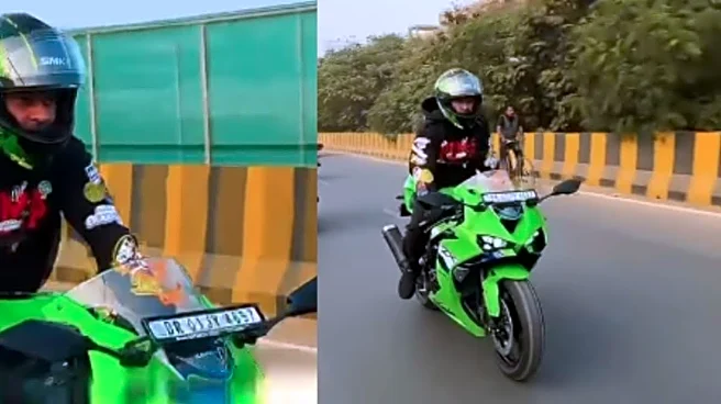 Tej Pratap Yadav, In Full Biker Mode, Promotes Road Safety On Kawasaki Ninja ZX-6R: ‘Ride The Thrill, Not The Risk’