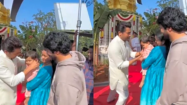 Suriya Gifts Gold Chain To One-Year-Old Baby Boy, His Sweet Gesture Wins Hearts | Watch